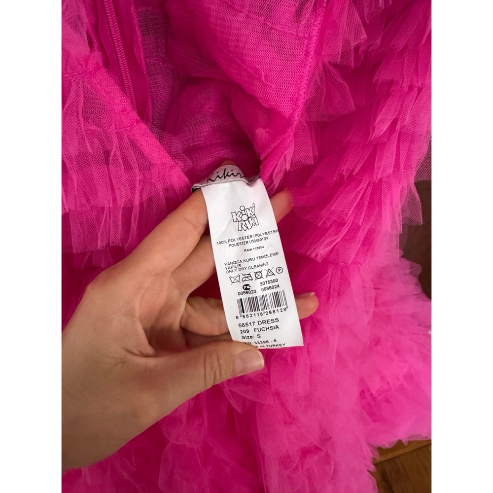 Vibrant Pink Ruffled Dress - Picture 3 of 3